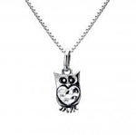 Sterling silver owl necklace