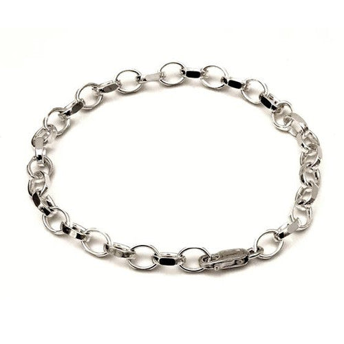 Sterling silver Bracelet For Clip On charms