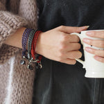 Tribal Steel Leather Bracelets