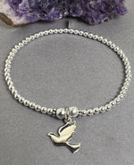 Sterling Silver Dove Stacking Bracelet