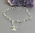 Sterling Silver Bracelet With Angel Charm