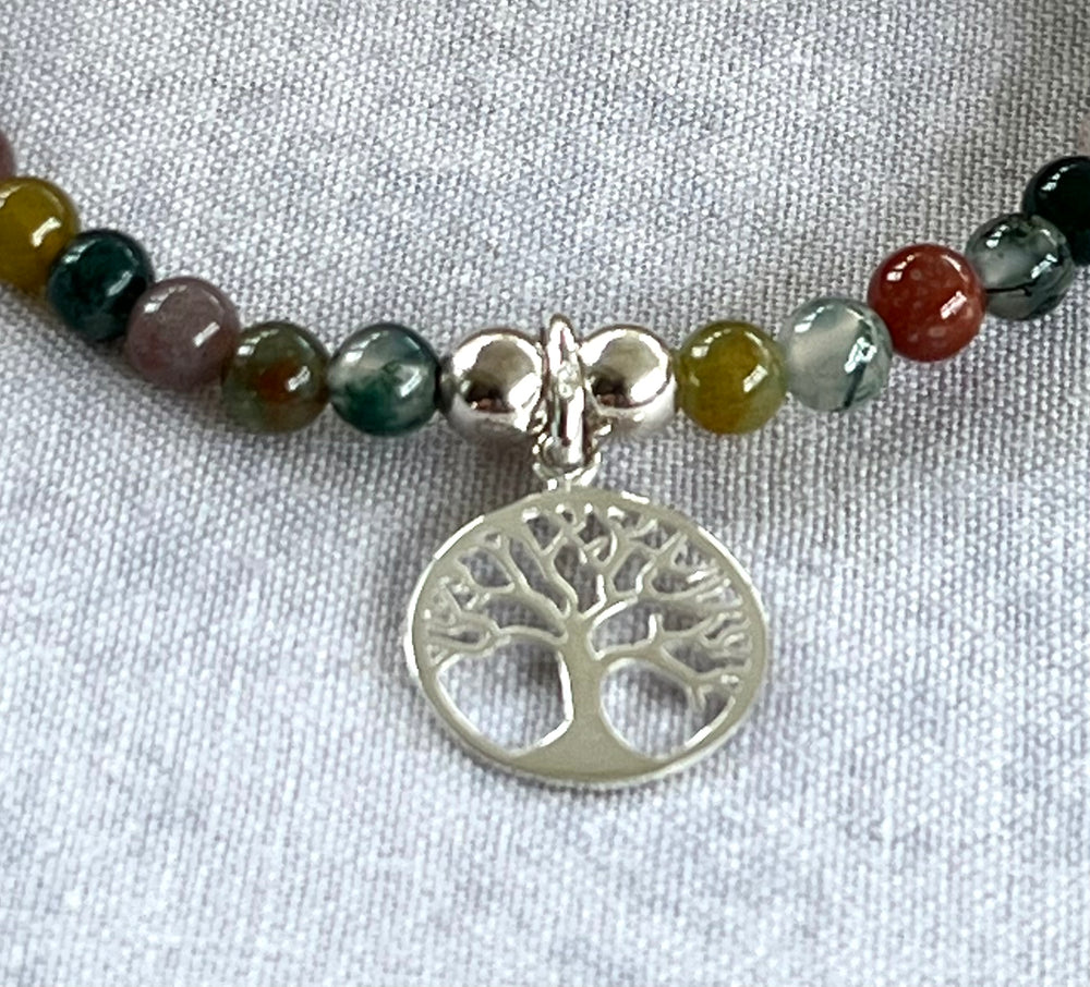 Agate Semi Precious Tree of Life Bracelet
