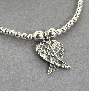 Lorena Silver Angel Wing Stacking Bracelet