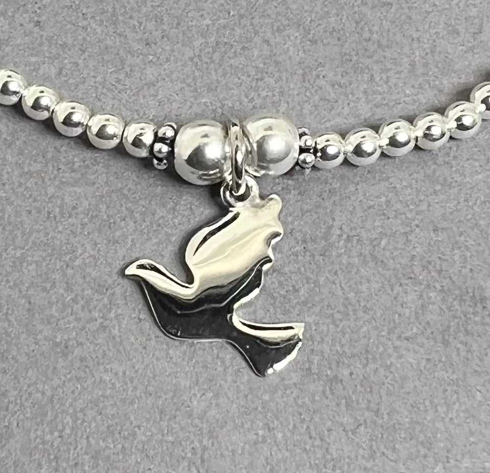 Sterling Silver Dove Stacking Bracelet