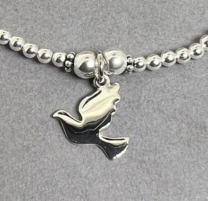 Sterling Silver Dove Stacking Bracelet