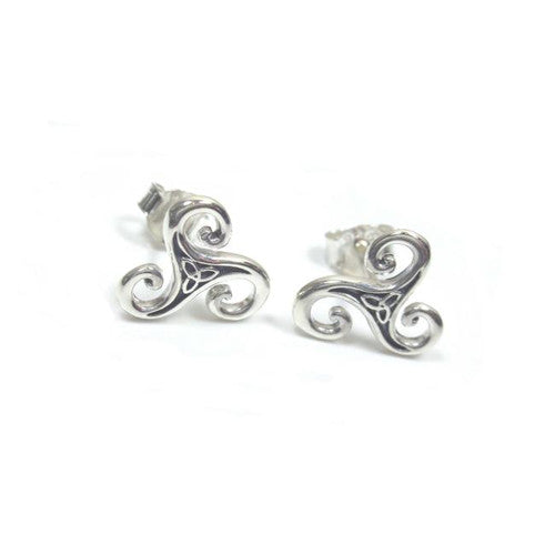 Sterling silver Celtic stud earrings