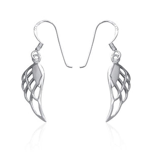 Sterling silver angel wing earrings