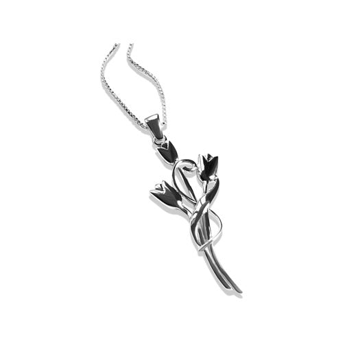 Sterling silver bouquet necklace