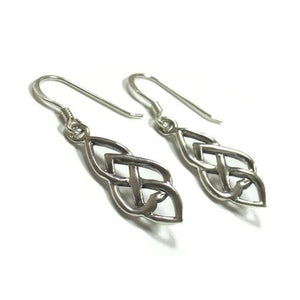 Sterling silver celtic drop earrings