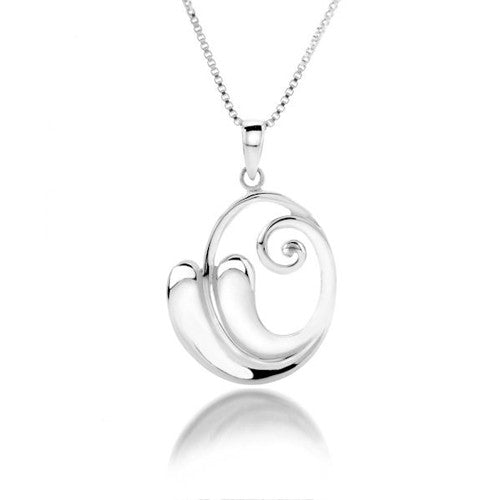 Sterling silver swirl necklace