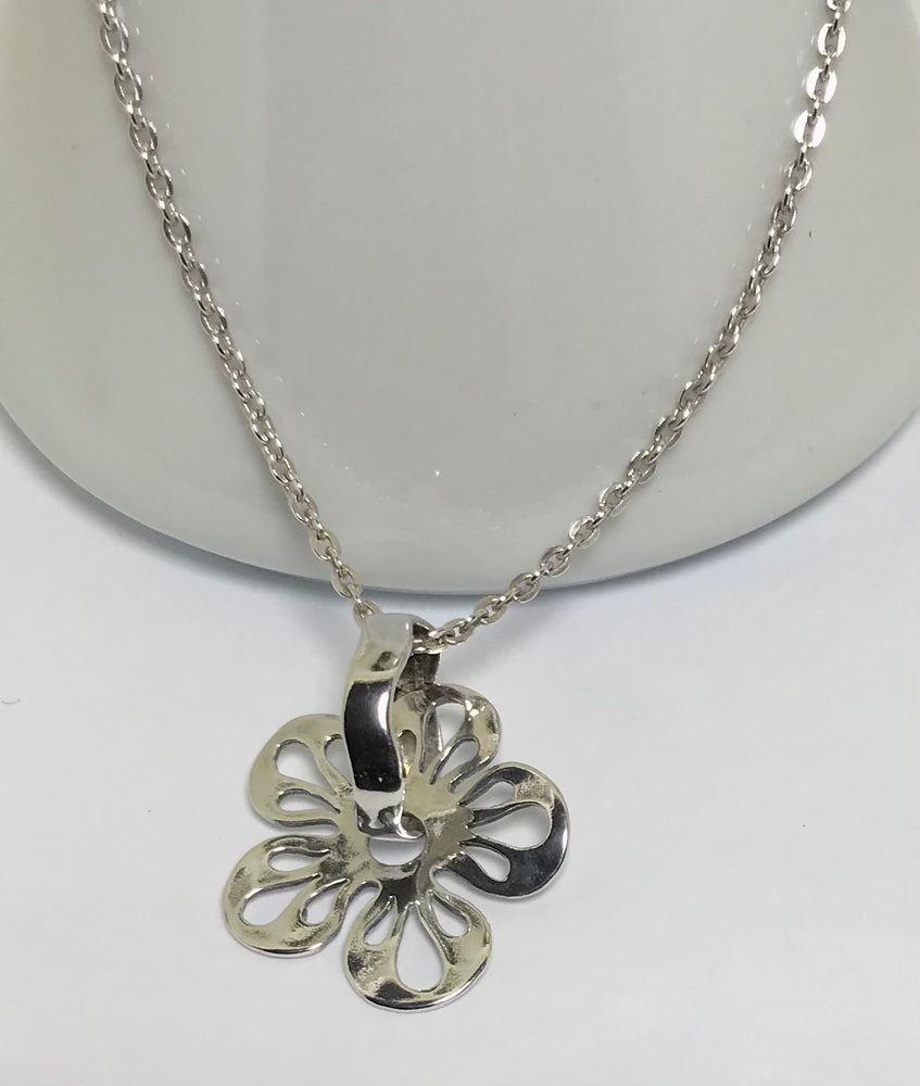Sterling Silver Handmade Flower Necklace