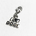 Sterling Silver Love Dogs Clip Charm