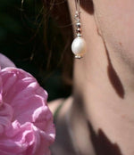Sterling Silver Handmade Pearl Drop Earrings