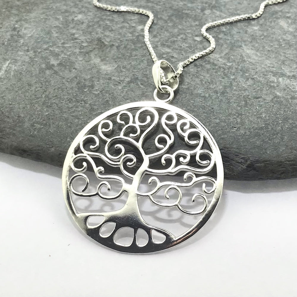Sterling Silver Large Tree Of Life Necklace