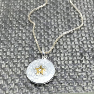Sterling Silver Gold Star Necklace