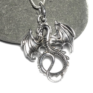 Sterling Silver Dragon Necklace