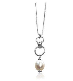 Sterling silver handmade pearl necklace