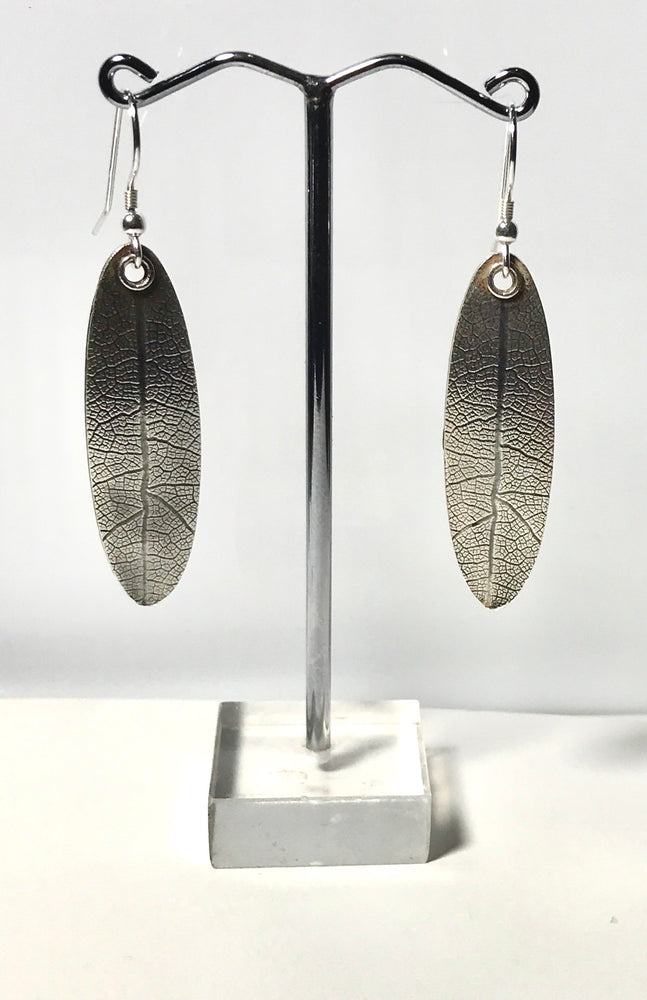 Sterling Silver Handmade Leaf Earrings