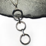 Sterling Silver Circular Links Necklace