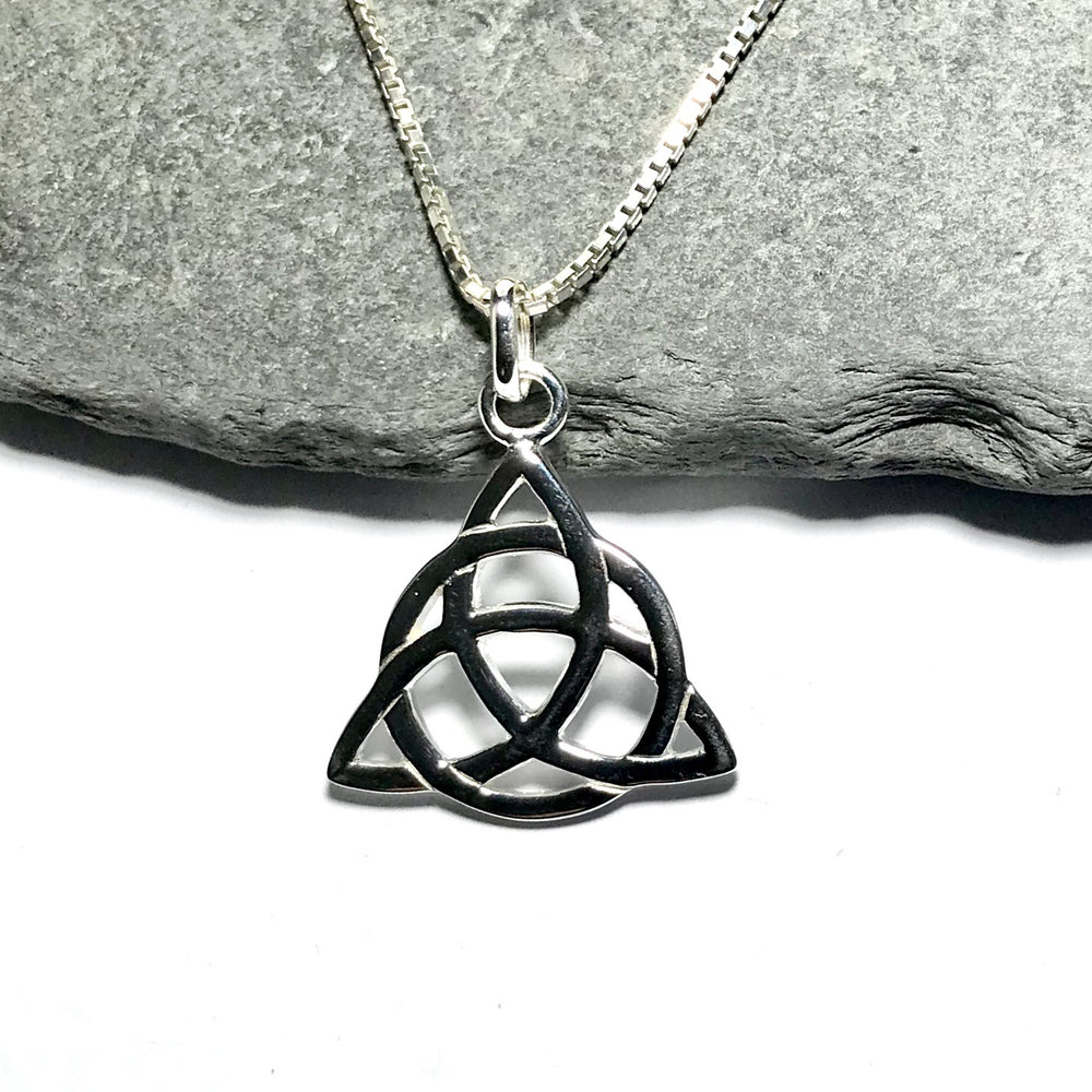 Sterling Silver Triquetra Celtic Knot Necklace