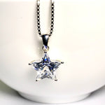Sterling Silver Sparkly Star Necklace