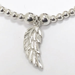 Sterling Silver Angel Wing Stacking Bracelet