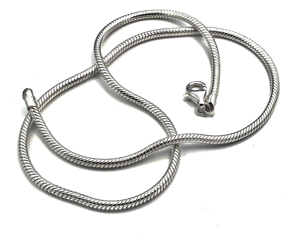 Sterling Silver 3mm Thick Italian Snake Chain