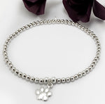 Sterling Silver Paw Stacking Bracelet