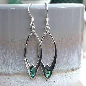 Sterling Silver Marquise Shape Earrings