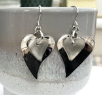 Sterling Silver Double Heart Earrings