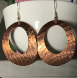 Large copper Handmade Earrings