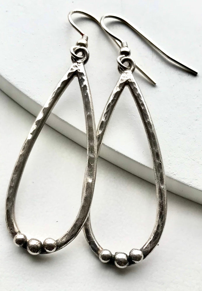 Sterling Silver Handmade Long Drop Earrings